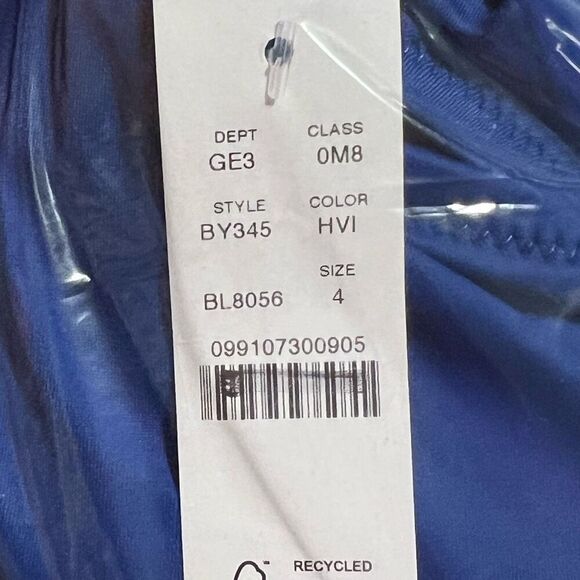 J. Crew Long Torso Swimsuit High-support cross-back one-piece Blue Size 4 NWT - Picture 7 of 9